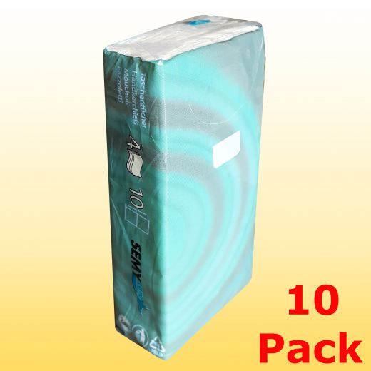 Papiertaschet�cher 10 Pack a 10 St�ck 4-lagig wei�